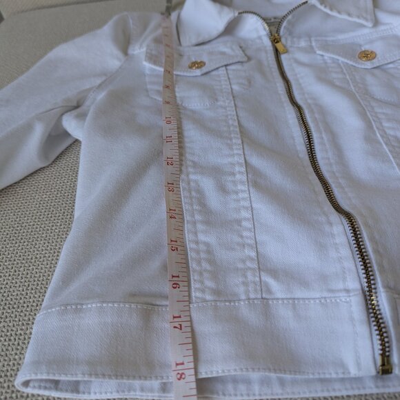 White Cropped Lightweight Cotton Jacket, S - Picture 7 of 14
